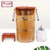 Tina de pie de abeto cubo de madera cubo para pies con tapa tina para pies cubo para vaporización ginecológica cubo para pies doméstico cubo para pies 60 cm