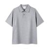 Camisa Polo de Manga Corta para Hombre, Piqué 40 Hilos Doble Cara, 240g, Color Sólido, Uniforme de Clase, Uniforme de Equipo con Logo Estampado y Bordado