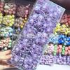 Fofo Roxo Perolado Brilhante Kuromi Contas Desenho Animado Prendedor de Cabelo Infantil Elástico para Alunos do Ensino Fundamental