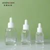 Itens Populares em Estoque: Frascos de Vidro Redondos Transparentes para Essência Líquida, 15ml, 30ml, 50ml, Frascos de Vidro Dispenser Cosmético