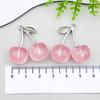 Resina simulación fruta tridimensional cereza accesorios de joyería diy aretes llavero colgante collar colgante pequeño