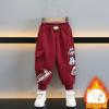 Calças de Fleece para Meninos Outono e Inverno 2025 Novo Estilo Calças Esportivas Bonitas para Crianças Calças Casuais de Inverno para Meninos Pequenos