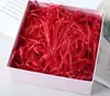 Em estoque, grandes quantidades de grama de ráfia, picado de papel 10g 20g 50g, caixa de presente, enchimento para caixa de doces de casamento, papel picado, caixa de presente decorativa