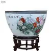 Tanque de Peces Grande de Cerámica para Sala de Estar, Tanque de Loto, Tanque de Agua Doméstico Jingdezhen al por Mayor, Tanque de Piso Extra Grande para Koi