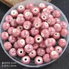 Acessórios para Joias DIY Macaron Contas Cerâmicas Galvanizadas 8mm Acessórios para Pulseira Contas Soltas Material para Pulseira Colar