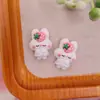 Dibujos Animados Escarchados Lindos Fresa Conejo DIY Accesorios de Resina Funda de Teléfono Pasador Pinza para el Cabello Imán para Nevera Materiales de Decoración