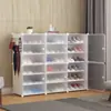 Nuevo zapatero multicapa, simple y plegable para uso doméstico, adecuado para dormitorios estudiantiles; armario alto de pie que se puede colocar contra la pared