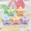 Creativo Lazo Doble Estrella Dibujos Animados Estilo Nuevo Accesorios de Resina DIY Pegamento de Crema Funda para Teléfono Móvil Paquete de Materiales al por Mayor