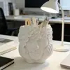 Portalápices Creativo con Forma de Flor, Organizador de Escritorio, Artístico y Sencillo Portalápices y Brochas para Cejas, Adorno Multifuncional de Escritorio
