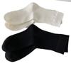 Calcetines Ligeros Transpirables de Primavera y Verano para Mujer, de Media Pantorrilla, Estilo Japonés Moderno, Color Sólido, Adelgazantes, Versátiles, Deportivos, Calcetines Largos de Verano Blancos