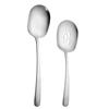 Cuchara de acero inoxidable 304 para uso público, cuchara para comida, cuchara para sopa, colador, cuchara de buffet de una pieza alargada y engrosada, impresión LOG0