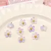 Colgante de Cristal de Color Flor de Cerezo de 10 mm Material para Pulsera de Abalorios Hecha a Mano DIY Accesorios Decorativos para Pulsera