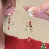 Série de Brincos e Presilhas de Orelha Floco de Neve de Natal ~ Novos Brincos de Árvore de Natal Outono e Inverno Brincos de Moda de Alta Qualidade e Populares