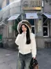ADAM BO Chaqueta de Plumas para Mujer con Cuello y Capucha de Piel, 90% Plumón de Pato Blanco, Cintura Corta Ajustable, Cálido Abrigo Acolchado Estilo Americano