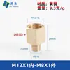 Adaptador de manómetro de cobre puro, reductor con roscas internas y externas M5M6M8M10M12M14*1.5M16 G1/4