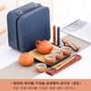 Juego de Té Kung Fu de Viaje traje Bolsa Portátil para Exterior Hogar Tetera Simple Juego de Regalo para Vacaciones Logotipo