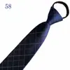 Venta al por mayor del fabricante Corbatas Rojas con Cremallera para Hombres y Mujeres, Vestimenta Formal de Negocios para Novio, Boda Estilo Coreano Corbata Rayada Perezosa Sin Corbata