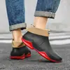 Botas de Lluvia Cortas de Moda Coreana para Mujer, Zapatos Impermeables Antideslizantes para Hombre, Zapatos sin Cordones Cálidos de Terciopelo Integrado, Zapatos de Goma, Botas de Lluvia para Hombre