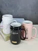 Taza de Cerámica con Tapa Cuchara Taza de Agua de Dibujos Animados Taza para el Hogar Taza de Pareja Hombre y Mujer Taza para Té de Oficina Regalo para Niña