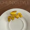 YD Clip de Tiburón Elegante Tipo M Tamaño Pequeño Coreano Clip de Agarre con Texto Francia Todo Fósforo Clip para el Cabello de la Parte Posterior de la Cabeza