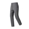 Pantalones casuales forrados de polar para hombre, hechos de seda de morera y lana de oveja, forro polar integrado para otoño e invierno, resistentes al agua, al viento y cálidos, de pierna recta con cintura elástica