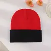 Chapéu de Lã Tricotado Espesso e Quente para Outono e Inverno com Logo Personalizado, Gorro Colorido da Nova Moda, Chapéu de Lã à Prova de Vento e Resistente ao Frio para Uso Externo