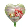 Al por mayor una variedad de globos de película de aluminio de 18 pulgadas con forma de bola redonda, corazón, Princesa Sofía, Sirena, juguetes de cumpleaños para niña de bebé