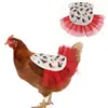 Delantal Cruzado para Silla de Gallina Protector de Espalda de Plumas Fijador Chaleco para Gallina Falda Tutú