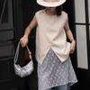 Bolso 2024 para Mujer Verano Bandolera Hombro Axila Bolso Cuerno Bolso Dumpling Nuevo Satén Chino Cuero Genuino Nicho Combinable Bolso para Mujer