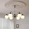 Luminária de sala de estar Feijão Mágico, luminária retrô francesa para sala de jantar, luminária para quarto principal, estilo Bauhaus de meados do século, cor creme, design minimalista nórdico