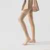 Calcetines Negros de Seda Hasta la Rodilla para Mujer, Ultradelgados, Muy Transparentes, Sexys, Medias Largas de Puro Deseo, Anti-Enganche, Calcetines Altos Adelgazantes para Muslo, Antideslizantes