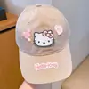 Gorra de Béisbol Sanrio para Niños Primavera Verano Dibujos Animados 3D Hello Kitty Ala Ancha Gorra de Pico Infantil Sombrero para el Sol