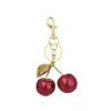 Artículo Popular Transfronterizo: Llavero de Cerezas Frescas y Sencillas, Colgante de Cerezas Multicolor, Accesorio de Bolso de Moda, Directo de la Fábrica Fuente