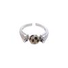 Moda Europea y Americana Retro Transfronteriza Clásico Combinable Textura Gas Lujo Ligero Latón Chapado en Oro Ágata Anillo Otoño e Invierno Más Vendido Mujer