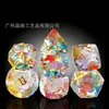 Juego de Mesa Dungeons and Dragons Set de 7 Piezas Multifacético Patrón RPG Dnd Dados Coloridos con Facetas de Diamante