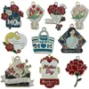50 Sobres de Cartas Serie Día de las Madres, Flores, Colgantes de Corazón, Aretes DIY, Pulseras, Paquete de Materiales para Accesorios
