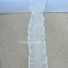 Em Estoque 3,0 cm Renda Colorida Franzida de Chiffon para Lingerie DIY, Roupa Íntima, Roupas de Boneca, Decoração de Saia, Elástico