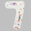 Balões Brancos Impressos com Números de 32 polegadas para Meninas e Decorações de Balão de Aniversário Infantil Balões de Folha de Alumínio Atacado
