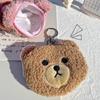 Nuevo lindo lindo oso de cachemira monedero bolsa de almacenamiento para cable de datos bolsa de monedas para lápiz labial regalo pequeño al por mayor