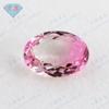 Gema Huagang en forma de huevo, turmalina sintética de sandía, cristal desnudo, piedra ovalada, color rosa rojo, degradado, venta al por mayor