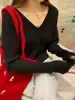 Suéter de Gola Alta Estilo Coreano Feminino Novo Outono Inverno Estilo Camada Base Roupa de Baixo Malha Solto Emagrecimento Temperamento Top