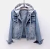 Jaqueta Jeans Outono e Inverno para Mulheres, Estilosa, Forrada com Lã, Espessa, Novo Estilo, Quente, Grossa, com Gola de Pelo, Tendência, Peça de Roupa Externa Versátil para Mulheres