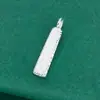 Colgante rectangular sólido de hoja de plata pura S925, colgante de barra de plata rectangular estilo chino, accesorio de pulsera DIY hecho a mano