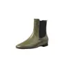 Botines Chelsea de piel estilo británico, colección invierno 2026, con tacón bajo grueso y cómodo, punta redonda, diseño versátil y empeine de piel genuina, perfectos para el uso diario