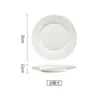 Platos Redondos Blancos Puros Estilo Occidental de Cerámica para Hotel Platos Comerciales Platos para Bistec Platos de Hueso Platos Planos Platos Hondos Venta al por Mayor para Exportación