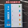Papel con Paginación, Papel Clasificador de Hojas Sueltas, Papel Índice, 50 Páginas, 100 Páginas, A4, Plástico Gris Colorido, Separadores de Papel de 11 Agujeros