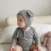 Gorro de bebé para primavera y otoño, gorro lindo y súper adorable que protege las orejas para bebés e infantes, gorro a prueba de viento para bebés de pocos meses al salir, estilo coreano