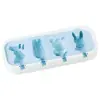 Venta al por mayor transfronteriza Nuevo Molde de Hielo para Paletas de Helado de Dibujos Animados de Grado Alimenticio con Tapa, Herramienta de Molde de Helado de Silicona de 4 Piezas