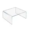 Suporte de armazenamento acrílico transparente em forma de U, suporte de sapato acrílico termoformado, divisor de sapateira, expositor de mesa para cosméticos