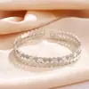 Moda Europea y Americana Sencillo Pulsera de Panal Corazón Femenino Lujo Ligero Personalidad de Gama Alta Conjunto de Anillo Brazalete Abierto